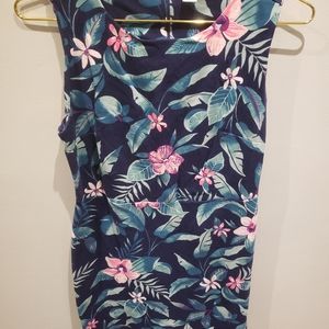 Form Fitting Floral Midi Dress